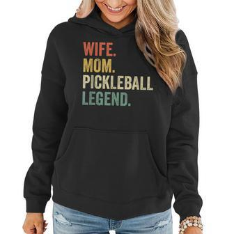 Pickleball Funny Wife Mom Legend Vintage Mothers Day Women Hoodie - Seseable
