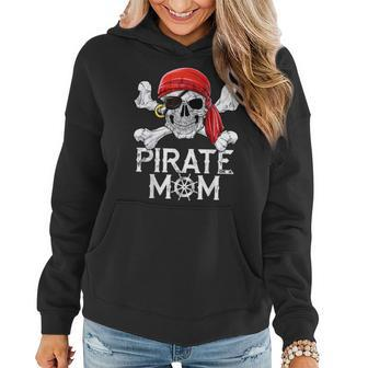 Pirate Mom T Jolly Roger Flag Skull & Crossbones Women Hoodie - Thegiftio UK