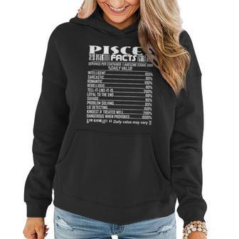 Pisces Facts V2 Women Hoodie Graphic Print Hooded Sweatshirt - Thegiftio UK