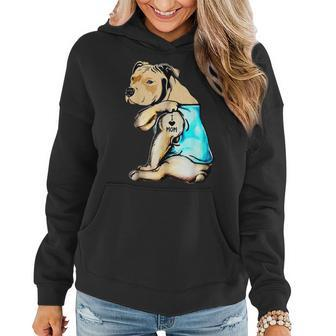 Pit Bull I Love Mom Tattoo Mothers Day Gift Women Hoodie | Mazezy