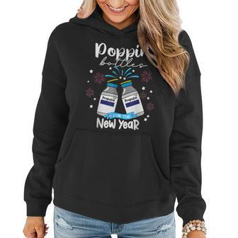 Poppin Bottles For The New Year Funny Icu Nurse Crew 2023 Women Hoodie - Seseable