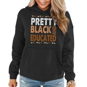 Pretty Black And Educated African Women Black History Month V6 Women Hoodie - Seseable