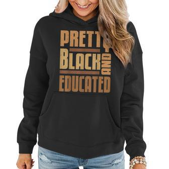 Pretty Black And Educated African Women Black History Month V9 Women Hoodie - Seseable