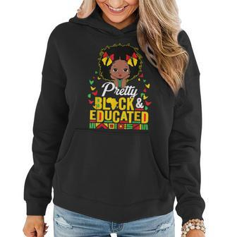 Pretty Black And Educated I Am The Strong African Queen V3 Women Hoodie - Seseable