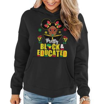 Pretty Black And Educated I Am The Strong African Queen V4 Women Hoodie - Seseable