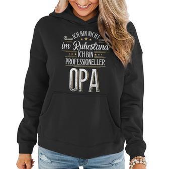 Professioneller Opa im Ruhestand Hoodie, Herren Spruch Rentner Tee - Seseable