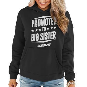 Promoted To Big Sister Again Women Hoodie | Mazezy