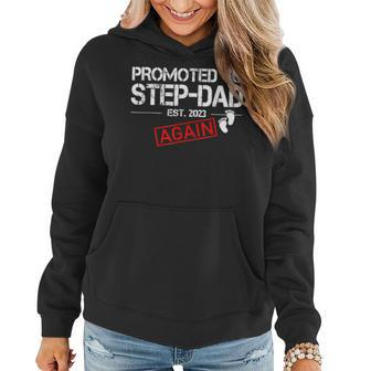 Promoted To Step Dad Again Est 2023 Fathers Day Women Hoodie - Seseable