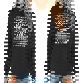 Proud Air Force Wife I Married Mine Women Hoodie | Mazezy