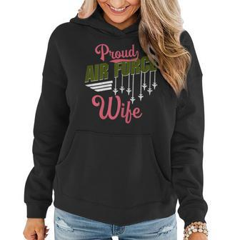 Proud Air Force Wife Wifey Pride Military Family Gift Gift For Womens Women Hoodie | Mazezy