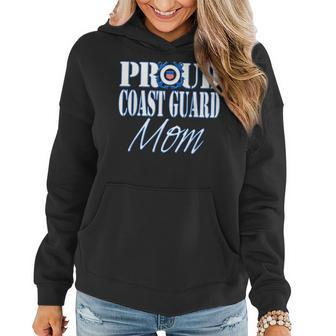 Proud Coast Guard Mom Us Military Mothers Day Women Women Hoodie - Seseable