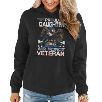 Proud Daughter Of Us Air Force Veteran Patriotic Military V2 Women Hoodie - Seseable