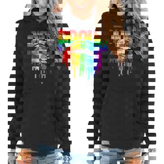 Proud Lip Lgbtq Rainbow Lip Gay Pride Women Hoodie | Mazezy