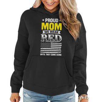 Proud Mom Of Deployed Son Red Friday Family Gift Women Hoodie - Seseable