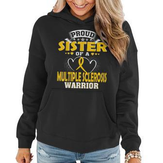 Proud Sister Of A Multiple Sclerosis Warrior Women Hoodie | Mazezy