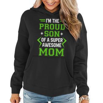 Proud Son Of A Super Awesome Mom Mothers Day Women Hoodie | Mazezy