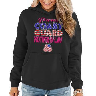 Proud Us Coast Guard Mother-In-Law Military Mom-In-Law Gift Women Hoodie - Seseable
