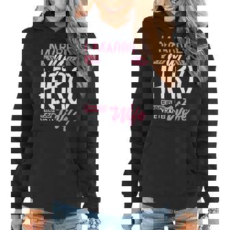 Proud Veteran Wife I Married My Hero Patriotic Women Hoodie | Mazezy