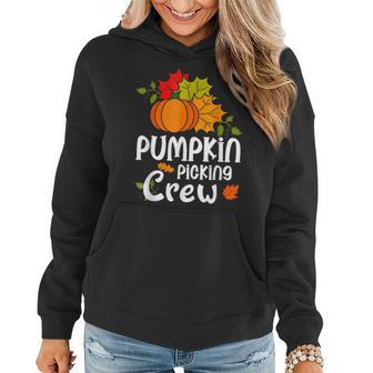 Pumpkin Picking Crew For Halloween Family Matching V2 Women Hoodie Graphic Print Hooded Sweatshirt - Thegiftio UK