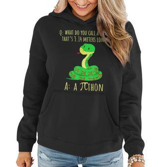 Python Pithon Pi Symbol Funny Math Teacher Pi Day V2 Women Hoodie - Seseable