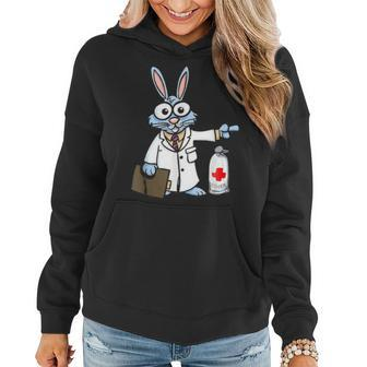 Rabbit Nurse Docter Medical Bunny Love Gift Happy Easter Day Women Hoodie - Seseable