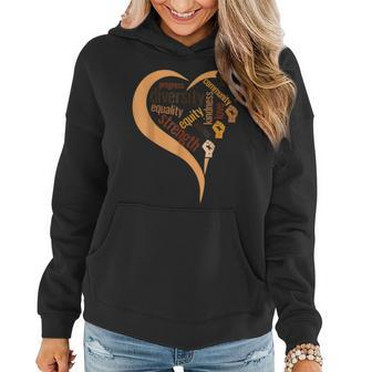 Racial Diversity Justice Equality Black History Month Pride V2 Women Hoodie - Seseable