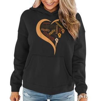 Racial Diversity Justice Equality Black History Month Pride Women Hoodie - Seseable