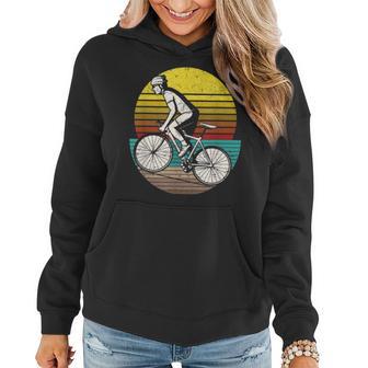 Radfahrer-Silhouette Hoodie im Retro-Stil der 70er, Vintage-Design - Seseable