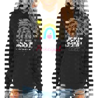 Rainbow Assistant Principal Funny Job Title School Worker Women Hoodie | Mazezy