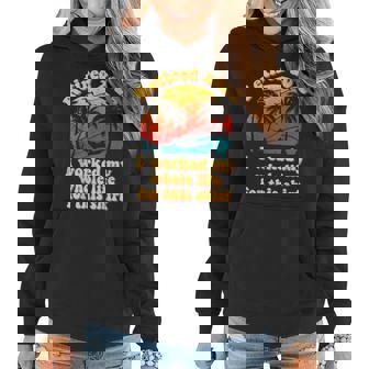 Retired 2023 I Worked My Whole Life Funny Retirement Gift Women Hoodie - Thegiftio UK
