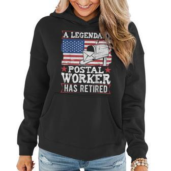 Retired Postal Worker Mailman Retirement V5 Women Hoodie Graphic Print Hooded Sweatshirt - Thegiftio UK