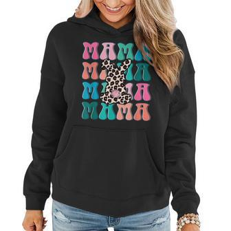 Retro Bunny Mama Easter Day Matching Men Women Funny Women Hoodie | Mazezy