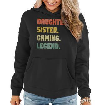 Retro Gamer Girl Hoodie, Vintage Gaming Legend Tochter & Schwester - Seseable