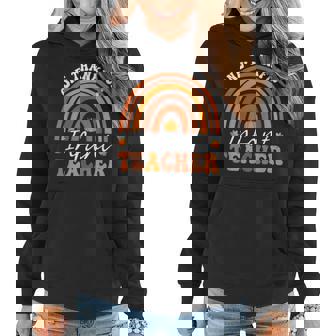 Retro One Thankful Infant Teacher Groovy Thanksgiving Women Hoodie Graphic Print Hooded Sweatshirt - Thegiftio
