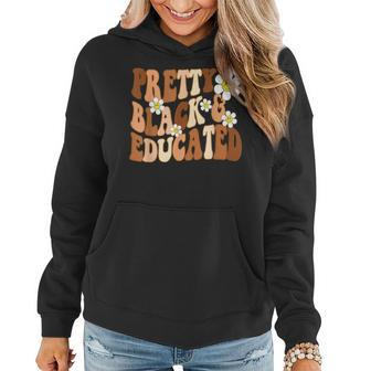 Retro Pretty Black And Educated I Am The Strong African Women Hoodie - Seseable