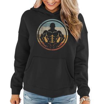 Retro Vintage Bodybuilder Fitnessstudio Gym Frauen Hoodie - Seseable