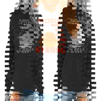 Retro Vintage Florida Strong Support Men & Women Apparel Women Hoodie Graphic Print Hooded Sweatshirt - Thegiftio
