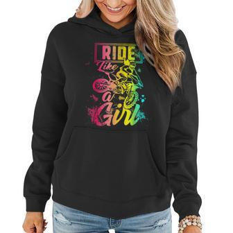 Ride Like A Girl For Women Dirt Bike Motocross Motorcycle Women Hoodie | Mazezy DE