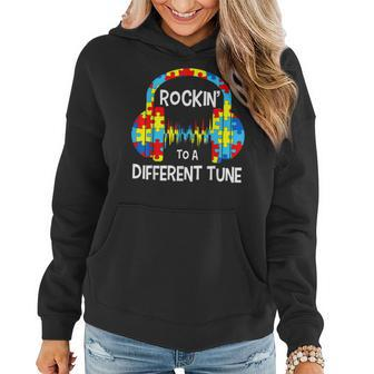 Rockin To A Different Tune Autistic Awareness Men Women Women Hoodie - Seseable