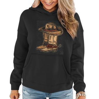 Rodeo Bull Riding Hat Line Dance Boots Cowboy Women Hoodie - Monsterry