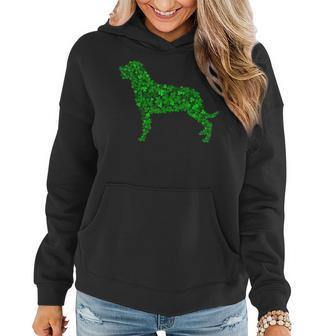 Rottweiler Dog Shamrock Leaf St Patrick Day Women Hoodie - Seseable