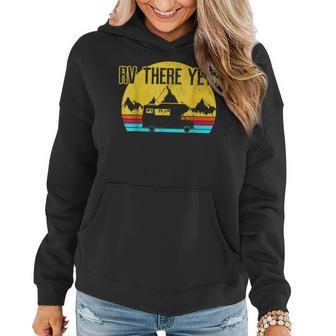Rv There Yet Vintage Retro Camping Funny Camper Women Hoodie - Seseable