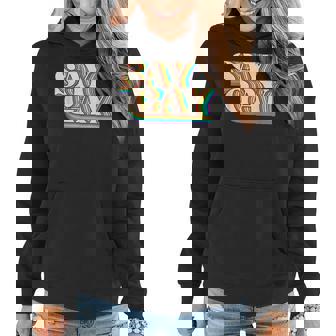 Say Gay Retro Vintage Florida Its Ok To Say Gay Women Hoodie Graphic Print Hooded Sweatshirt - Thegiftio