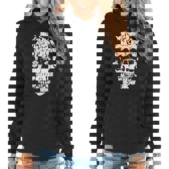 Scary Halloween Cat Skull Costume Black Cat Kitty Skeleton Women Hoodie Graphic Print Hooded Sweatshirt - Thegiftio