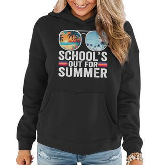 Schools Out For Summer Glasses Last Day Of School Teacher Women Hoodie | Mazezy UK