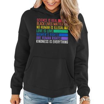 Science Is Real Black Lives Matter Women Rights Kind Gift Women Hoodie - Seseable