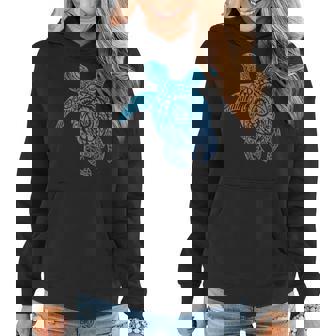 Sea Turtle - Native Hawaiian - Hawaiian Tribal Women Hoodie | Mazezy