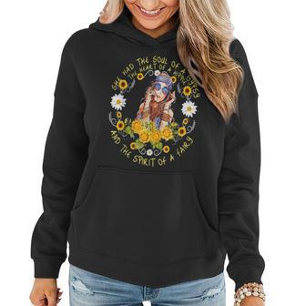 She Has The Soul Of A Gypsy The Heart Of A Hippie Women Gift Women Hoodie | Mazezy
