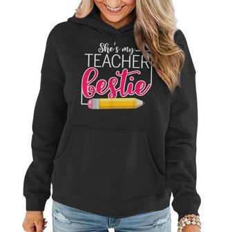She Is My Teacher Bestie Couple Matching Outfit Apparel Women Hoodie - Seseable
