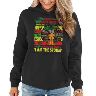 She Whispered Back I Am The Storm Black History Month Gifts Women Hoodie - Seseable